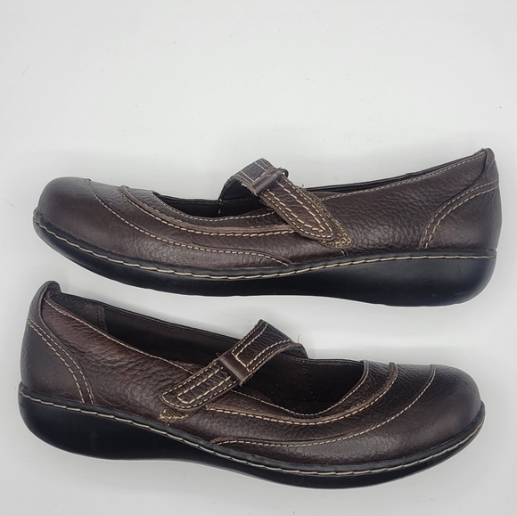 Clarks Bendables MaryJane style shoes size 8M leather upper - Picture 8 of 16